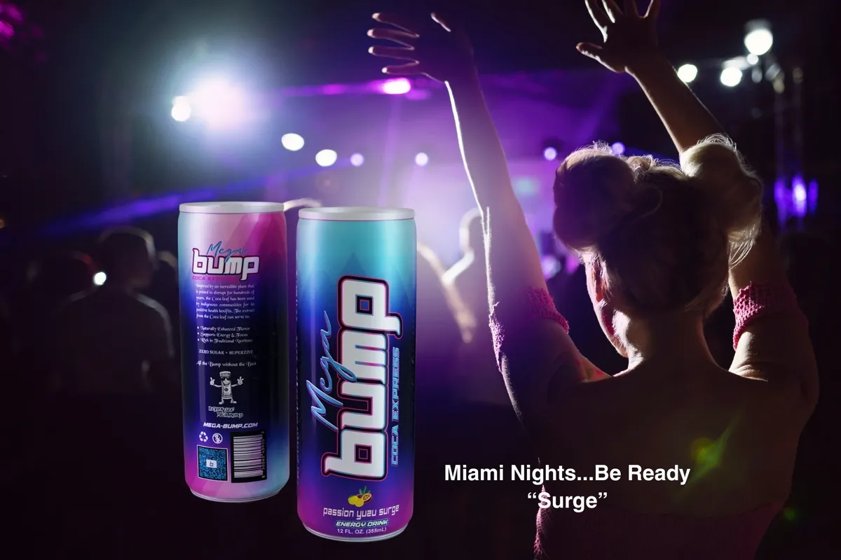 Mega Bump Energy Drink - Surge Flavor (12-Pack, 12 oz Sleek Cans)
