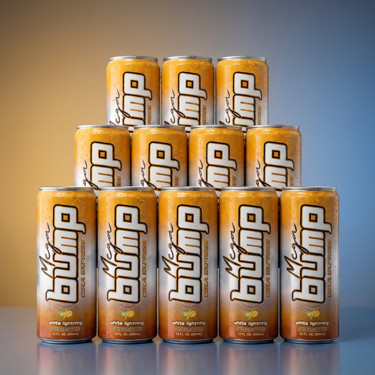 Mega Bump Energy Drink - White Lightning | 12 & 24-Pack
