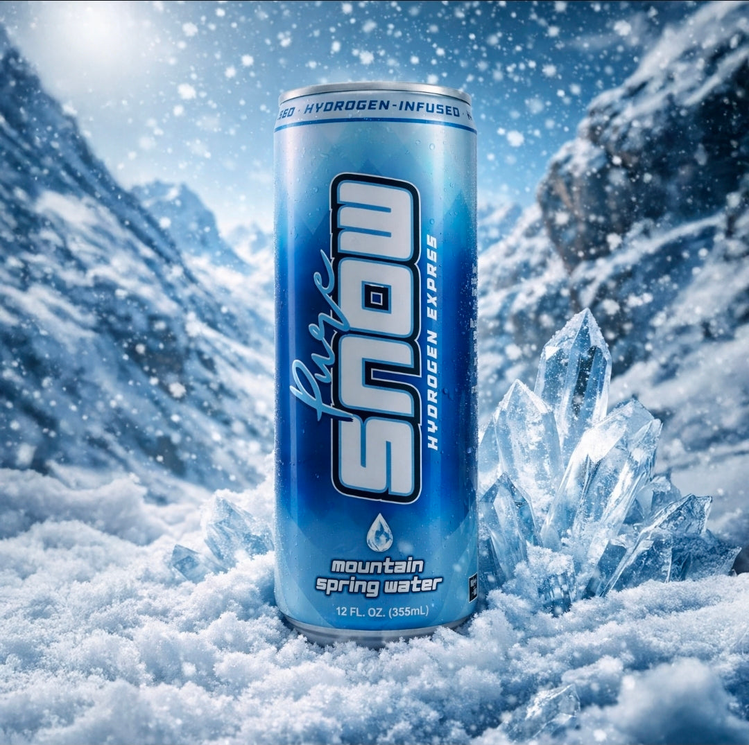 Pure Snow Hydrogen Water | 12-Pack | 2–3 PPM Sealed in Aluminum