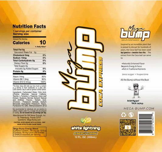 "White Lightning" - Citrus Energy Drink - 12 pk