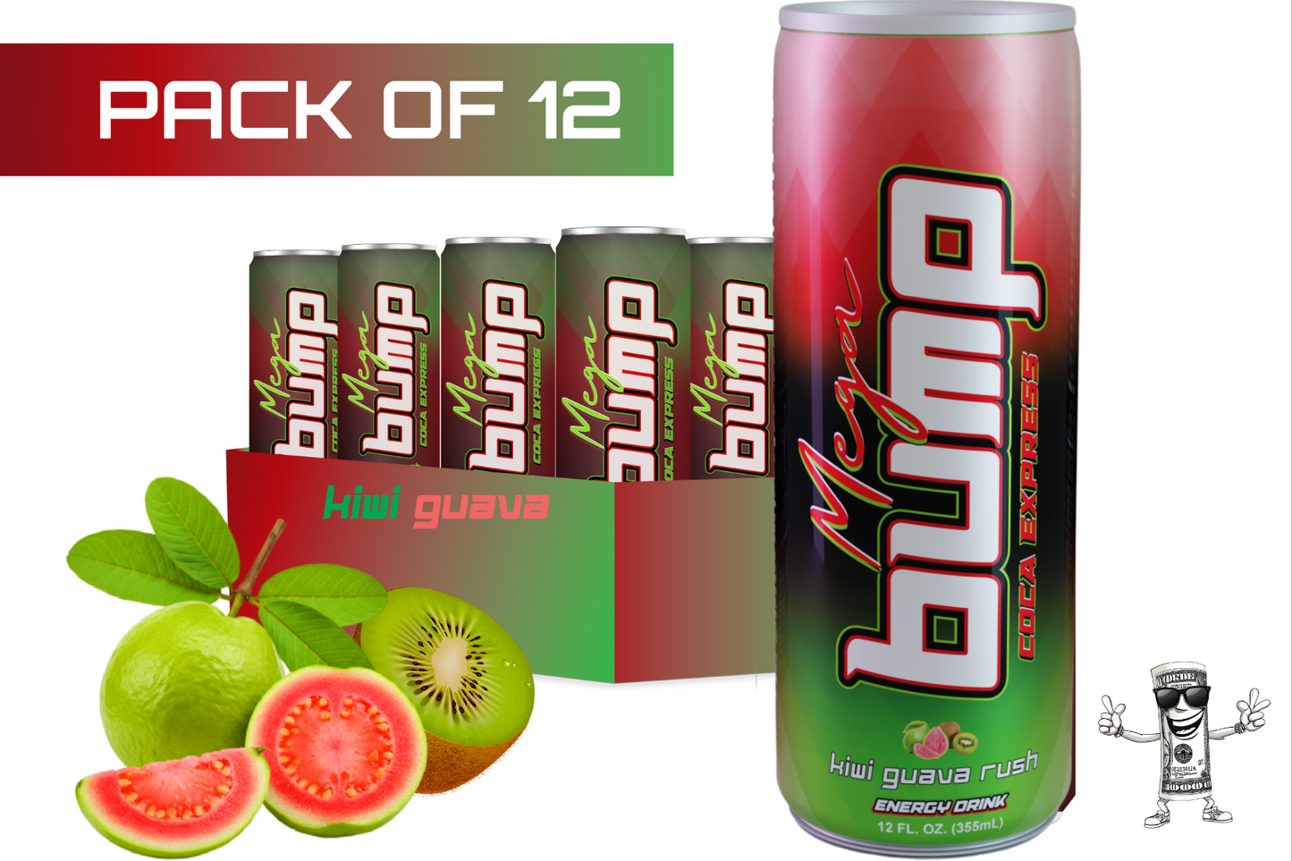 Mega Bump Energy Drink 12 Pack - COCA enfused